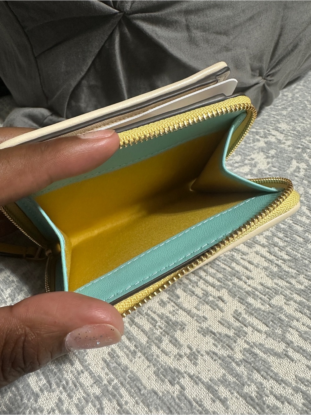 Tory Burch Color Block Bi-Fold Wallet - Picture 5 of 8
